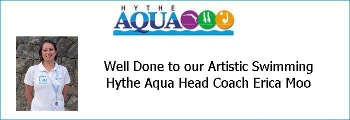 Well Done to our Artistic Swimming Hythe Aqua Head Coach Erica Moo